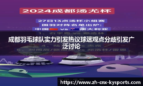 成都羽毛球队实力引发热议球迷观点分歧引发广泛讨论